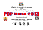 Vyhlášení soutěže POP Nota 2013