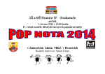 Vyhlášení soutěže POP NOTA 2014